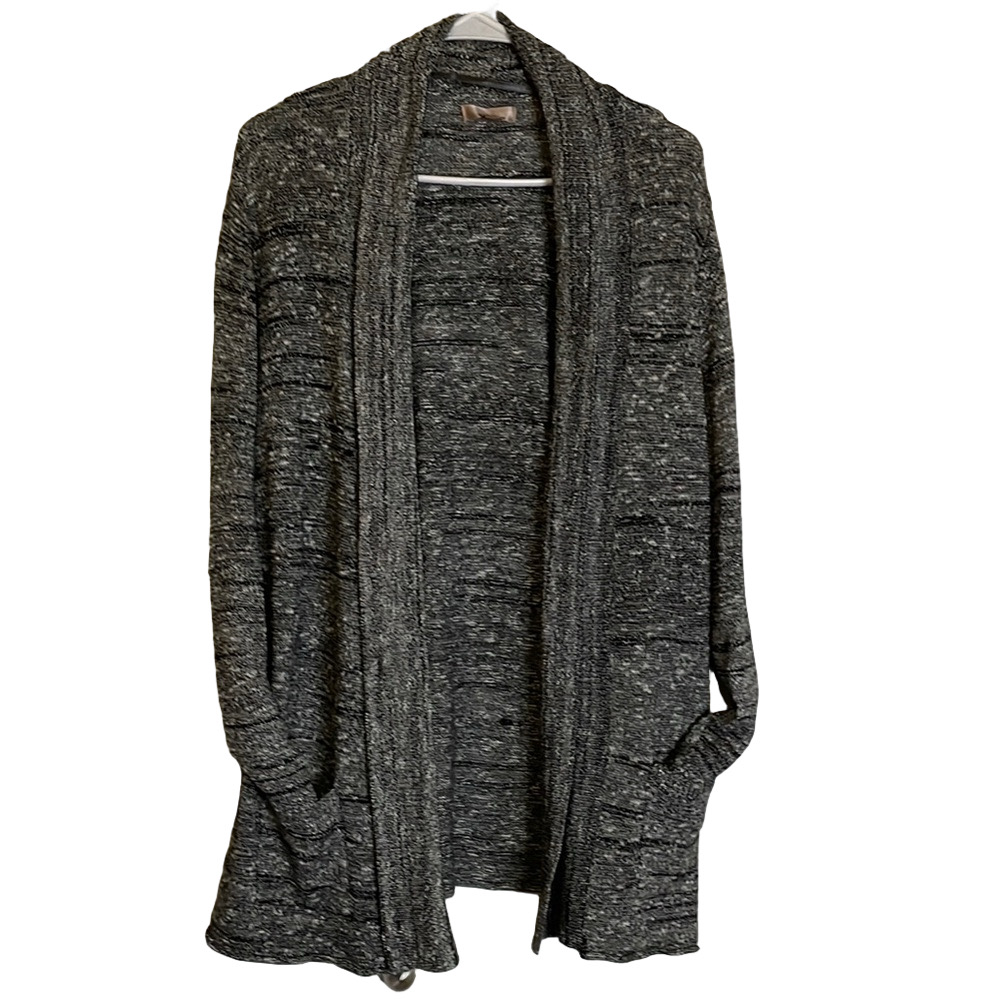 WHITE STAG Open Knit Cardigan with Pockets, Juniors XXL/2X (20), Gray